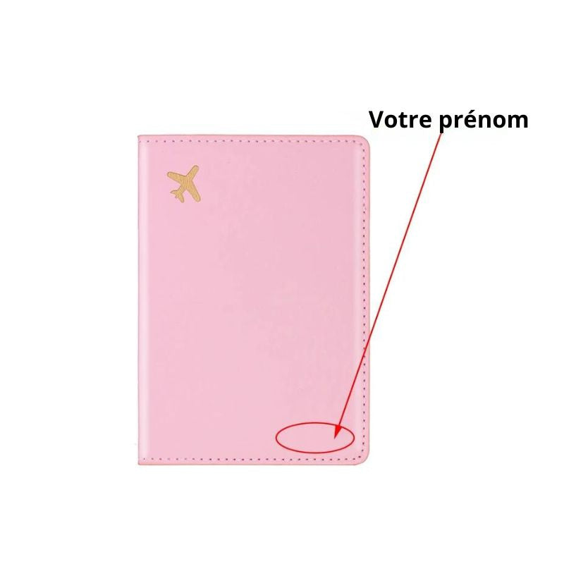 personalized name passport holder - Pink