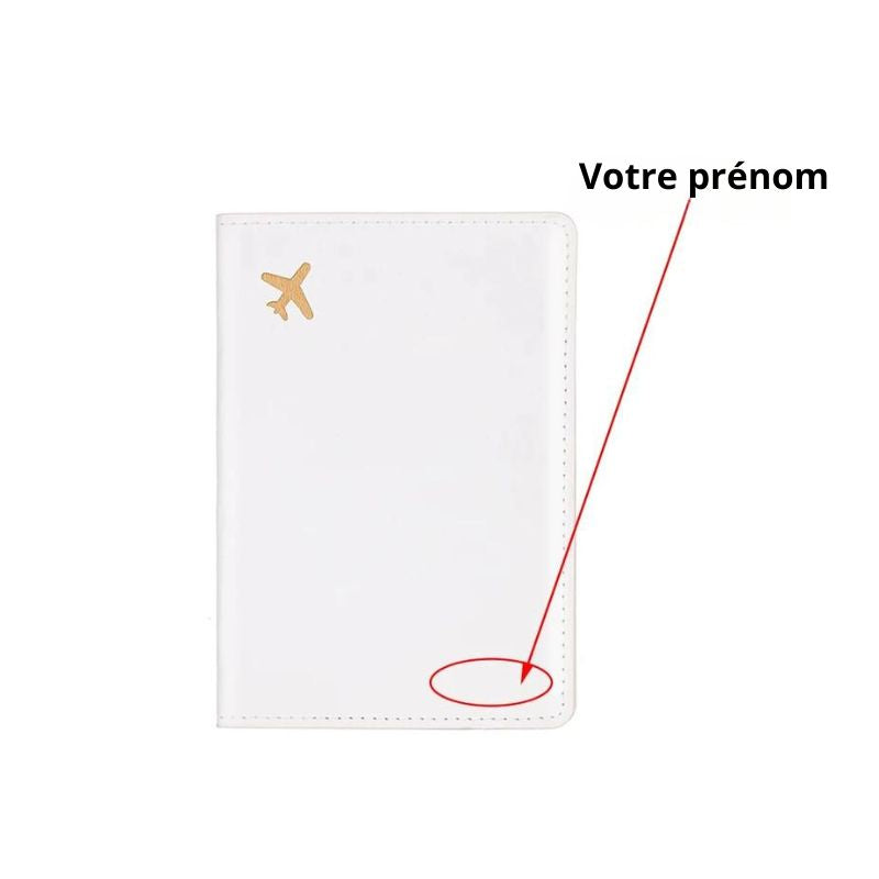 personalized passport holder - White