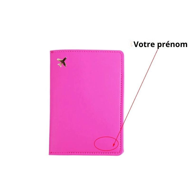 personalized passport cover - Fuchsia