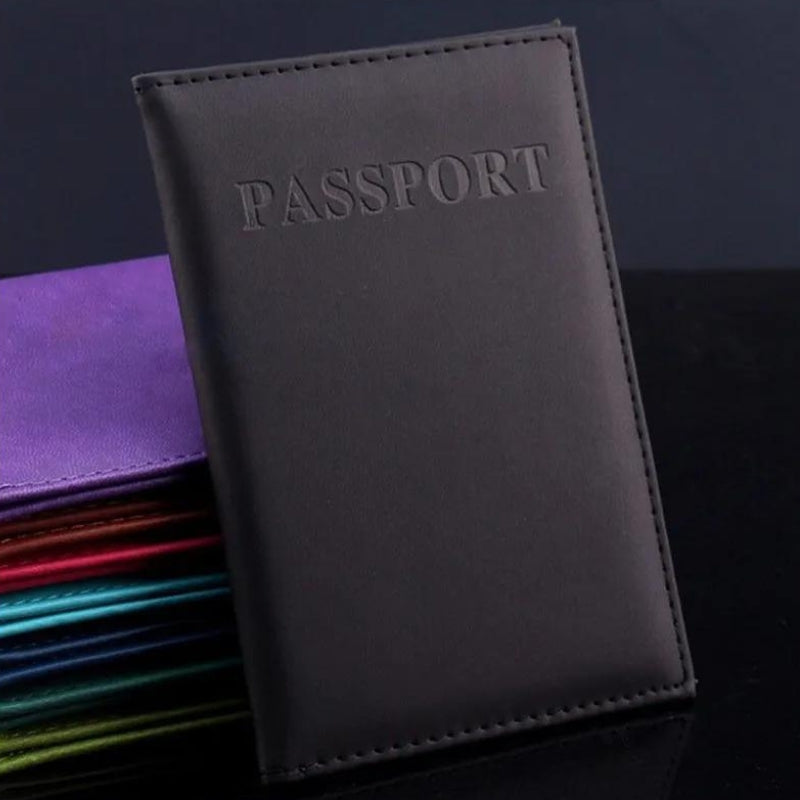 passport holder case - Brown - Red - Purple - Light Green - Black - Sky Blue - Dark Green - Pink - Orange - Navy Blue