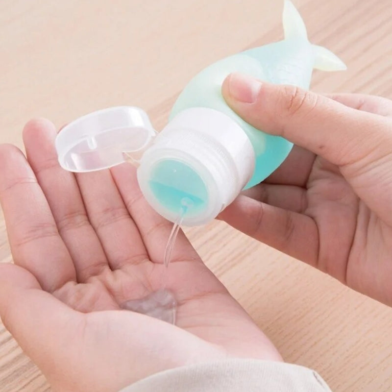 silicone travel bottle - Green - Orange - Blue