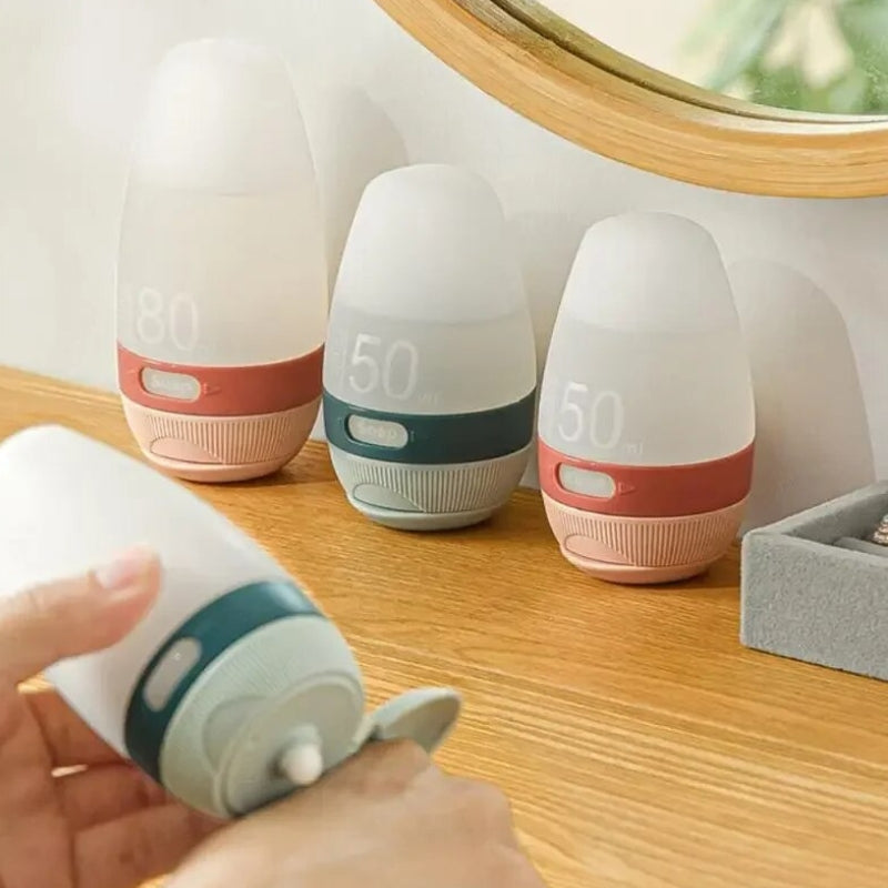 silicone travel bottle - Pink - Blue