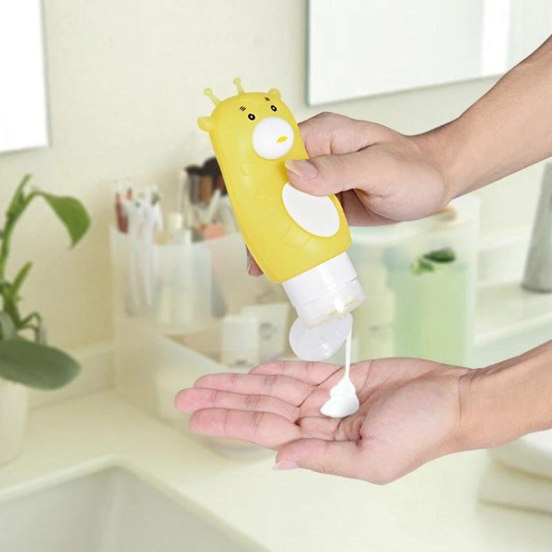 travel bottle - Yellow Blue and Grey - Yellow Blue and Gray