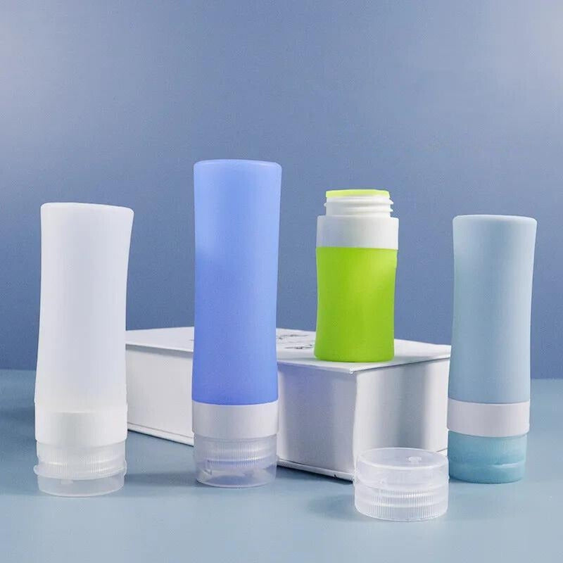 airplane travel bottle - Pink 1 - Pink 2 - Blue - Sky Blue - Clear - Purple - Grey - Gray - Green