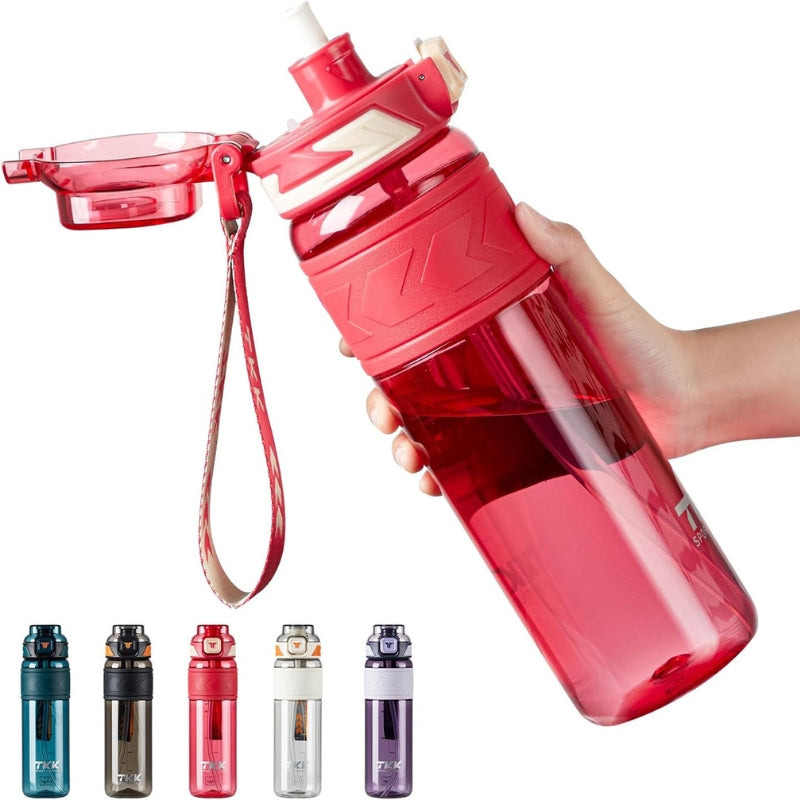 bottle with straw - Black - Green - Purple - Pink - White