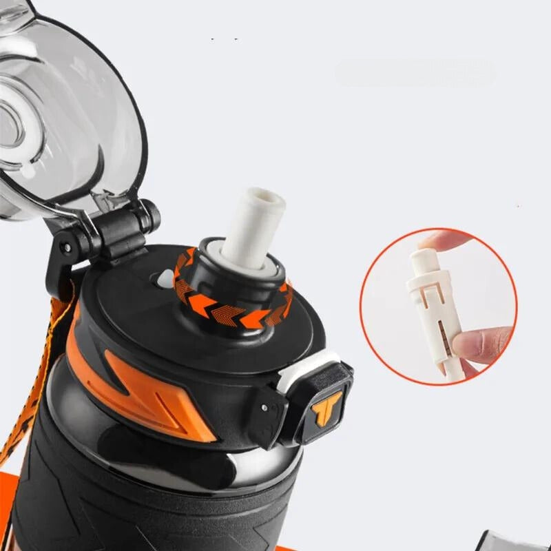 water bottle with straw - Black - Green - Purple - Pink - White