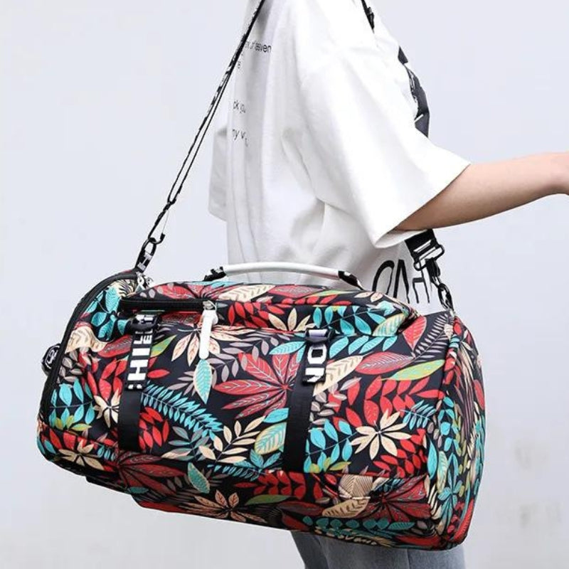 large shoulder bag - Black - Grey - Gray - Blue - Maple Leaf Blue - Maple Leaf Pink - Multicolour - Multicolor - Maple Leaf Red