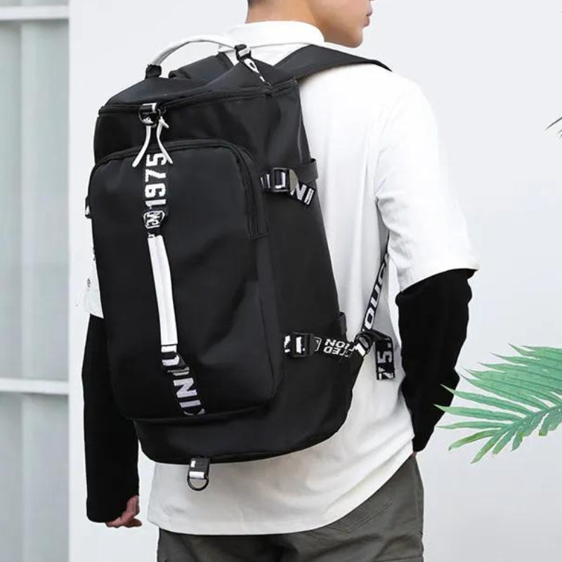 large backpack - Black - Grey - Gray - Blue - Maple Leaf Blue - Maple Leaf Pink - Multicolour - Multicolor - Maple Leaf Red