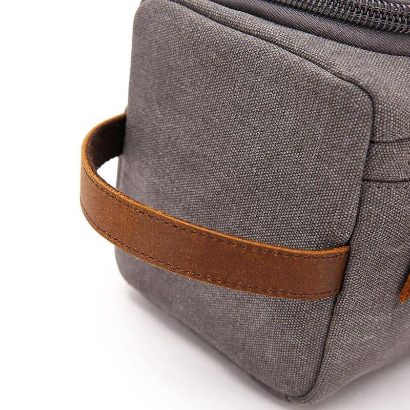 large capacity toiletry bag for men - Blue - Black - Grey - Gray - Marron