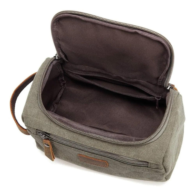 high capacity toiletry bag for men - Blue - Black - Grey - Gray - Marron