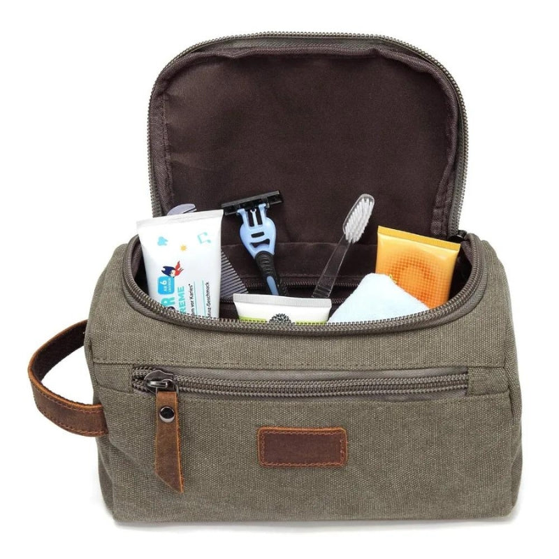 large toiletry bag for men - Blue - Black - Grey - Gray - Marron