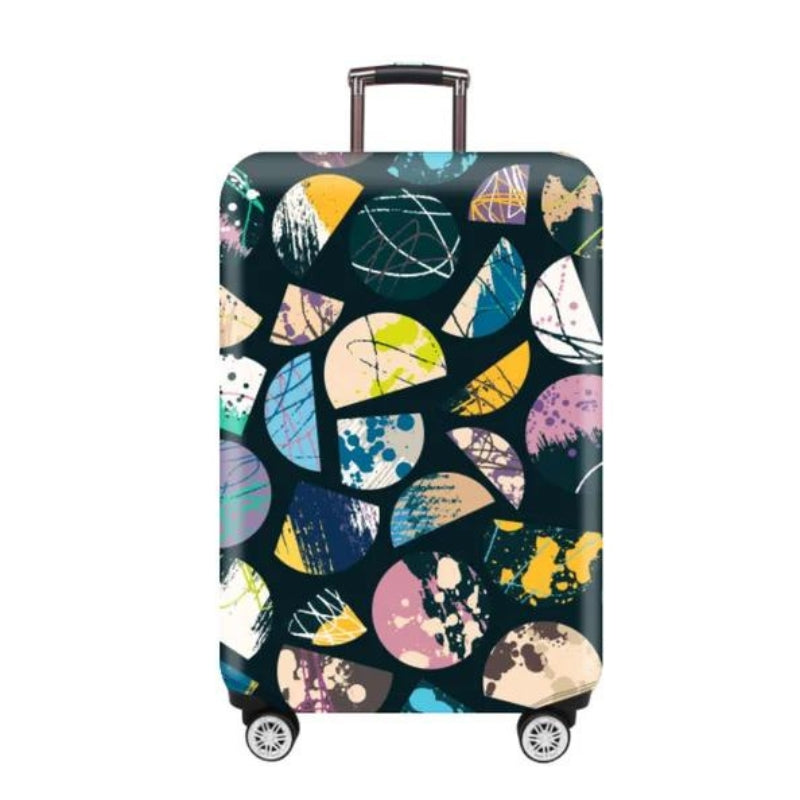 baggage protection - Blue Half-Circle Pattern