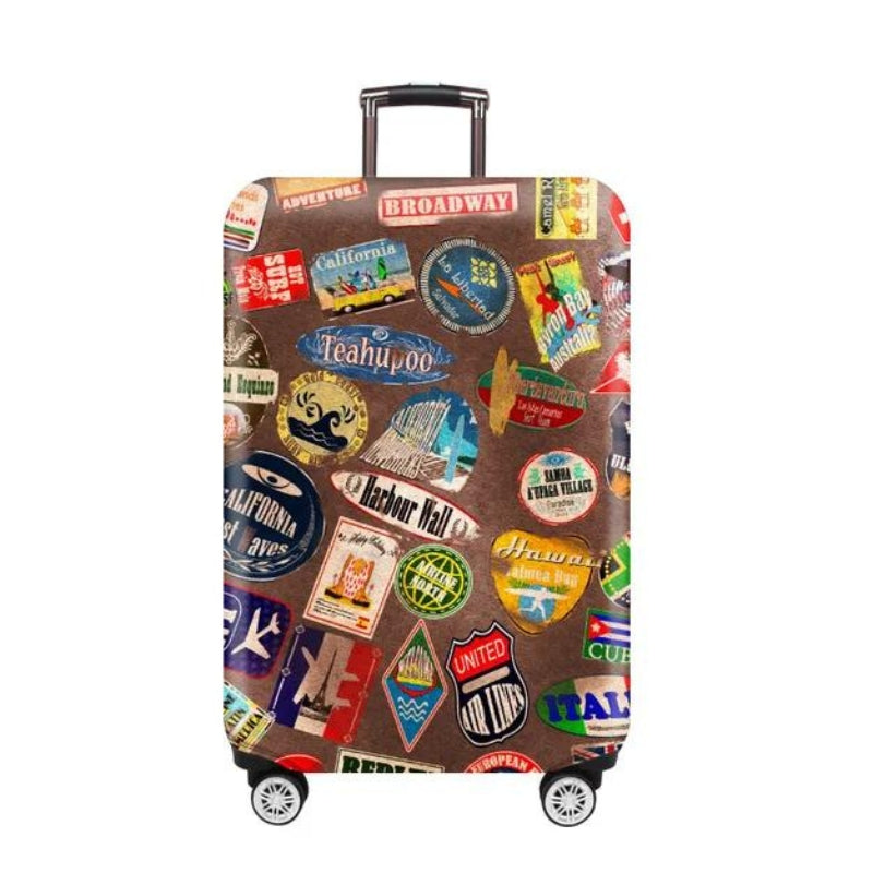 cabin suitcase protection - Brown Travel Sticker Print