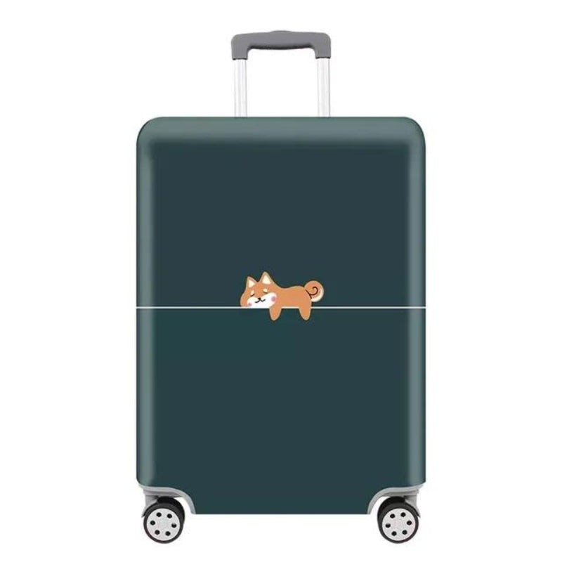 suitcase protection cover - Blue Dog Pattern