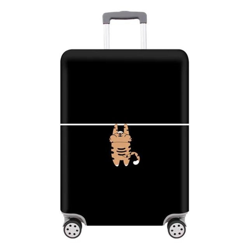 travel suitcase protection - Black Tiger Pattern