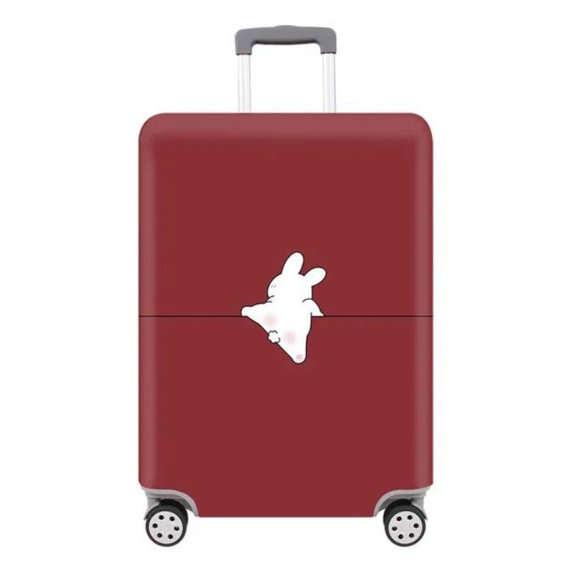 suitcase protection - Red Rabbit Pattern