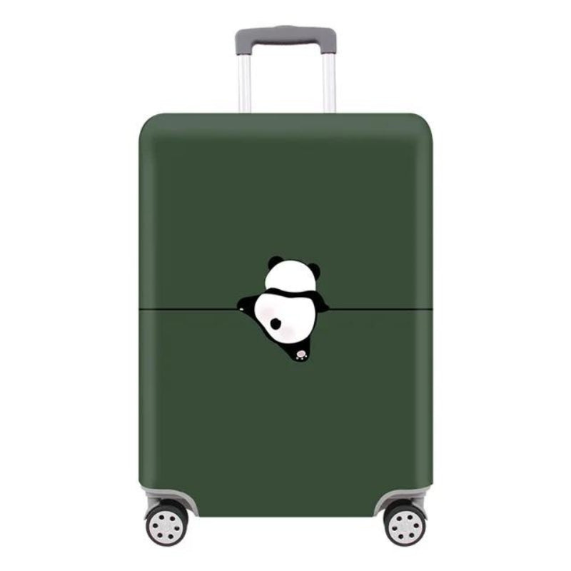 suitcase protection covers - Green Panda Pattern