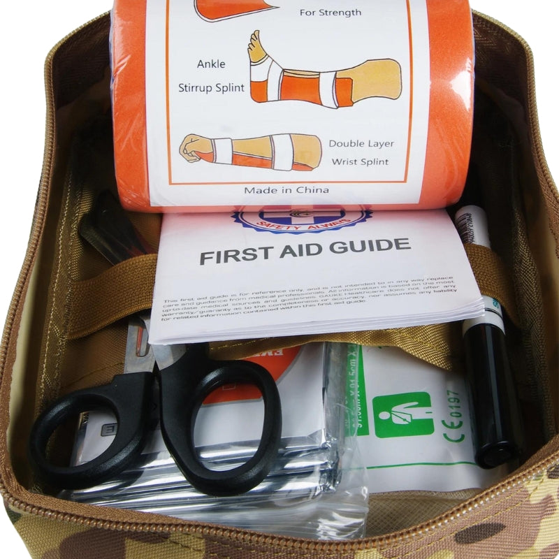 travel first aid bag - Green Camouflage - Khaki - Orange - Green - Black - Red - Grey Camouflage - Gray Camouflage