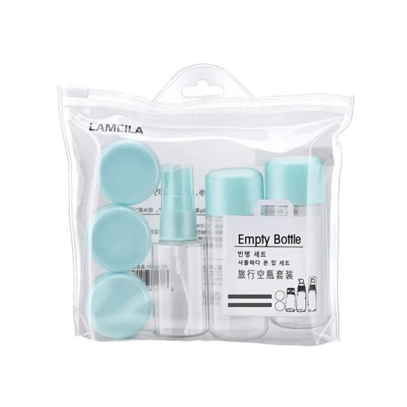 travel bottles kit for airplane - Blue