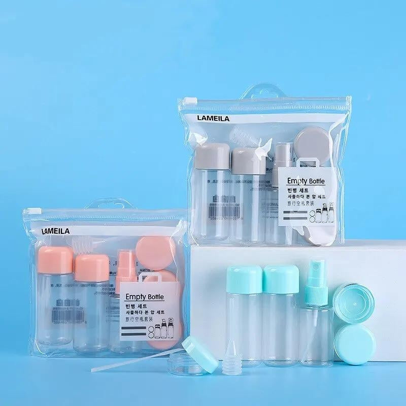 empty bottle travel kit - White - Blue - Pink - Grey - Gray