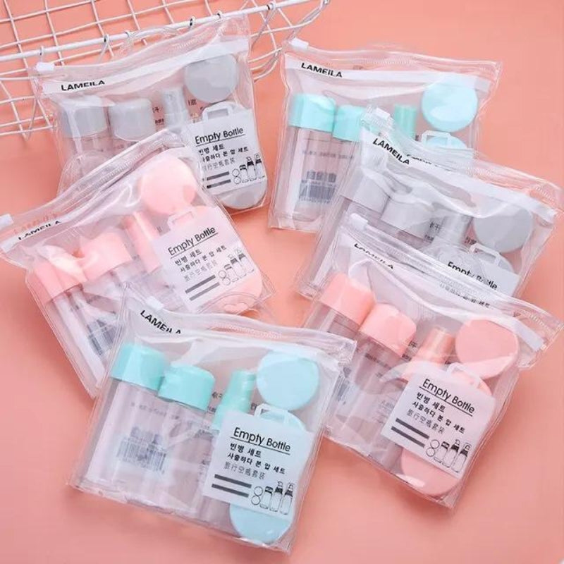 travel bag empty bottles - White - Blue - Pink - Grey - Gray
