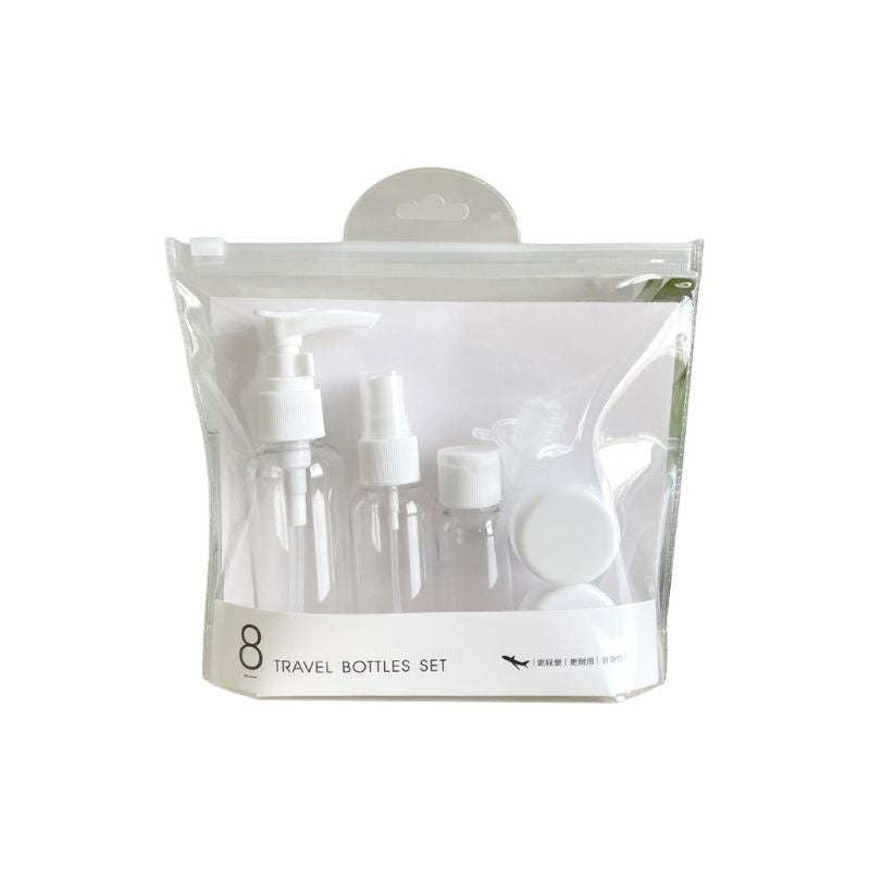empty bottles travel kit - White