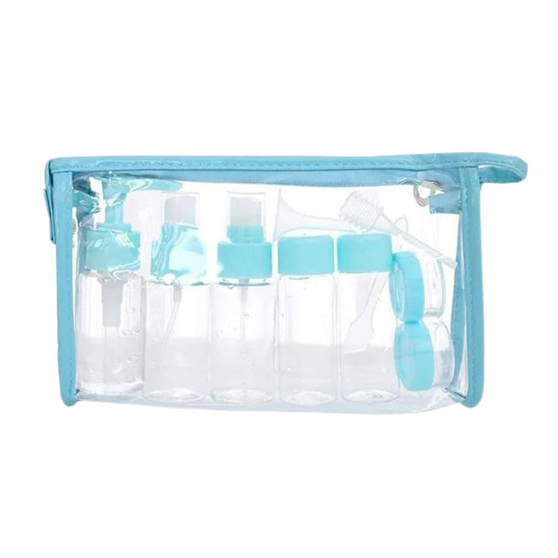 small travel bottle - Blue - 11 Pieces - Model 1