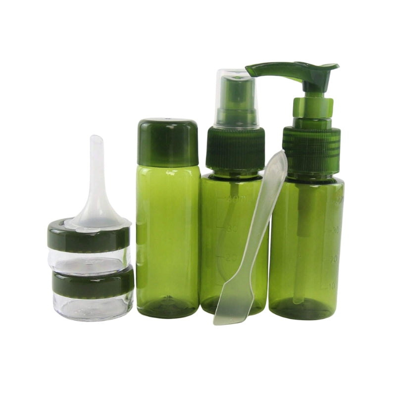 travel bottle for liquid soap - Green - 7 Pieces - Model 1