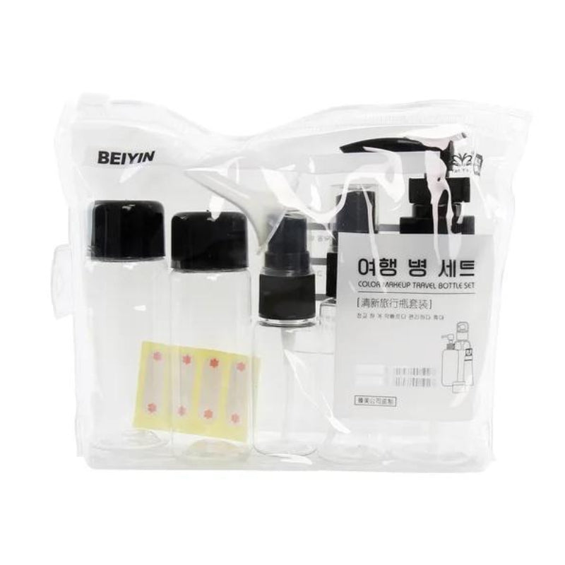 travel bottle - Black - 7 Pieces - Model 1