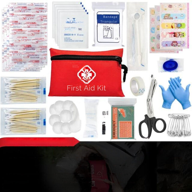 travel pharmacy pouch - Red - 110 Pieces