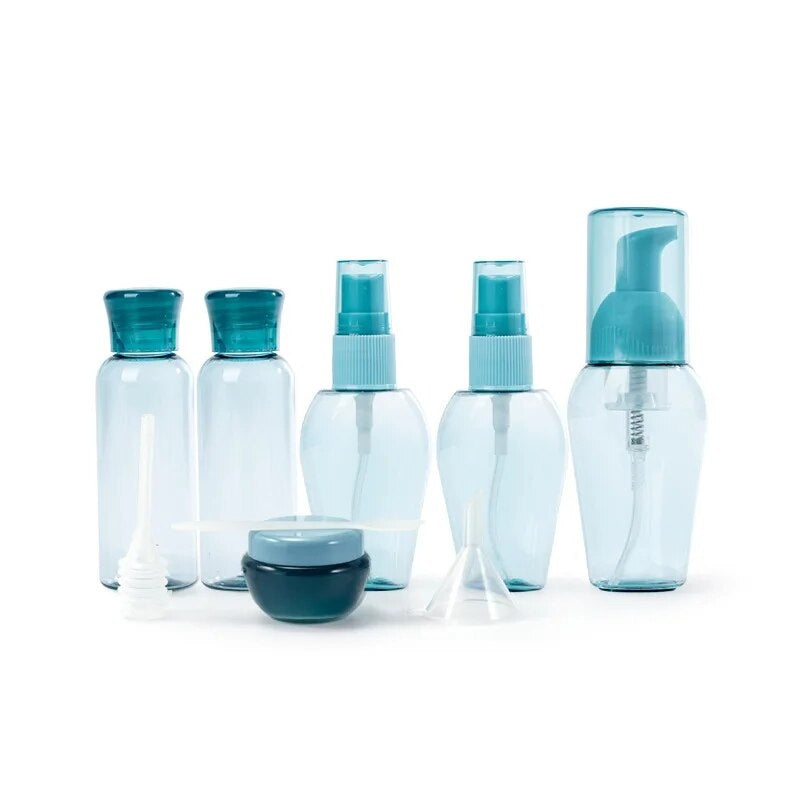travel bottles kit for airplane - Blue