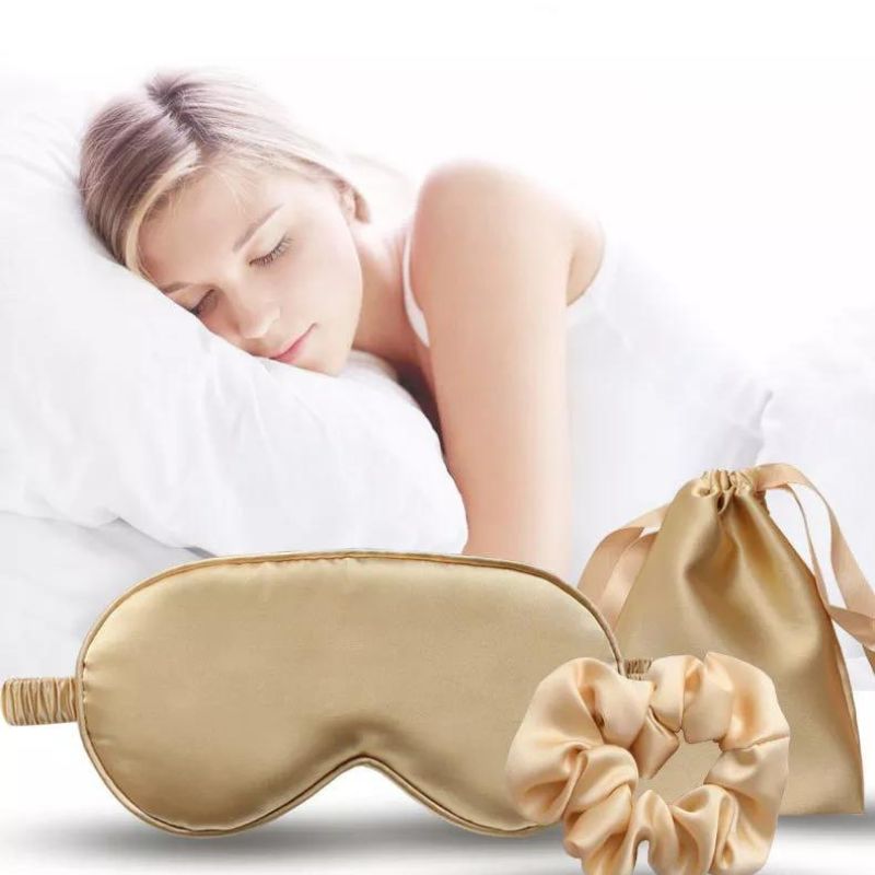 silk night mask - Gold Three-Piece - White Three-Piece - Red Three-Piece - Light Pink Three-Piece - Black Three-Piece - Green Three-Piece - Grey Three-Piece - Gray Three-Piece - Pink Three-Piece - Purple Three-Piece - Black Single Mask