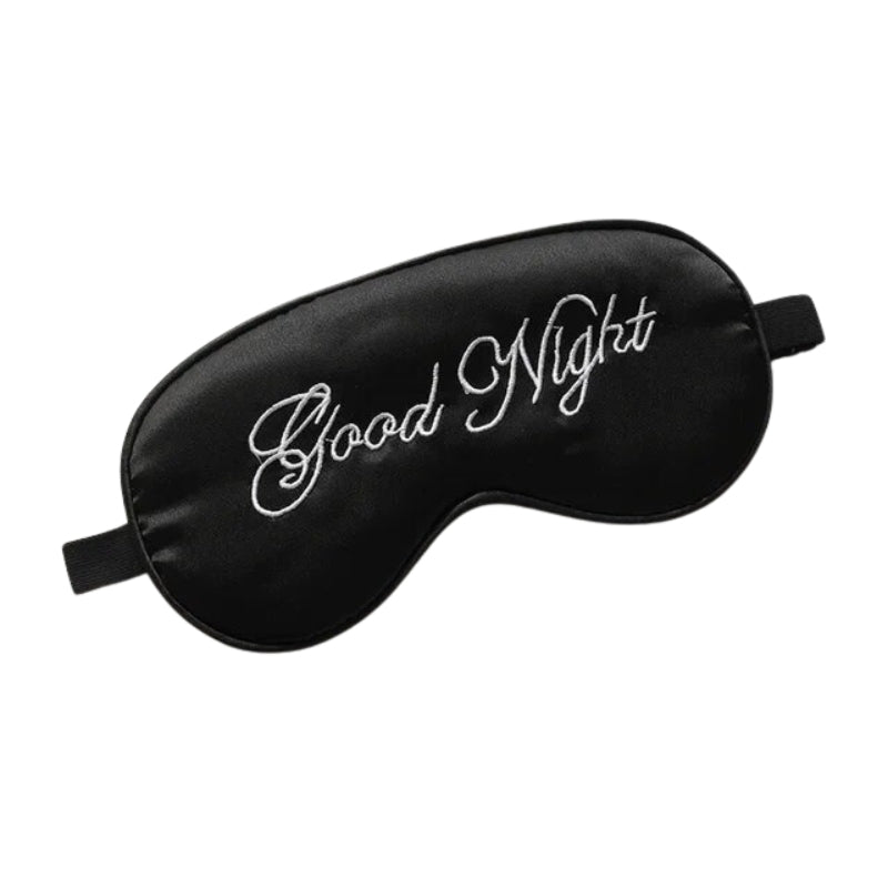 silk eye mask - Black