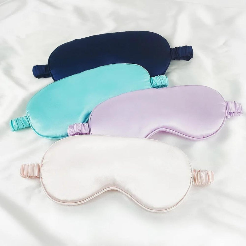 airplane sleep mask - Sky Blue - Blue - Green - Black - Purple - Pink