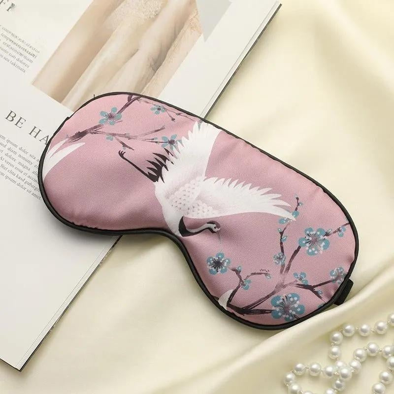 silk mask for women - Blue - Pink
