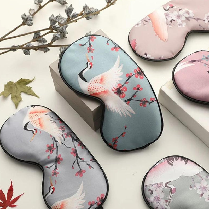 silk mask - Blue - Pink