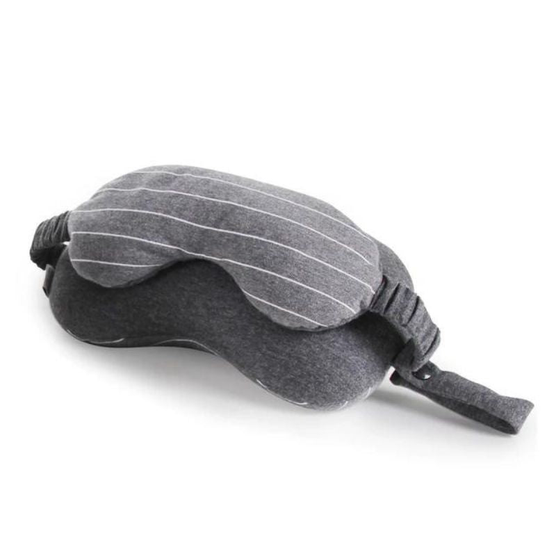 travel mask and pillow - Dark Grey - Dark Gray