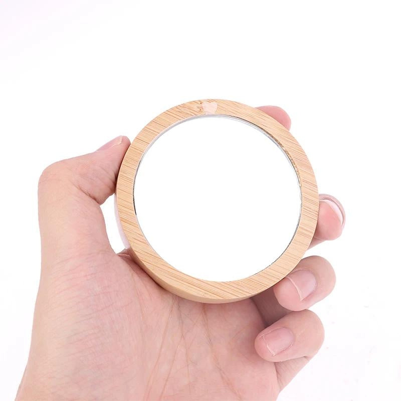 wooden handbag mirror - Wood