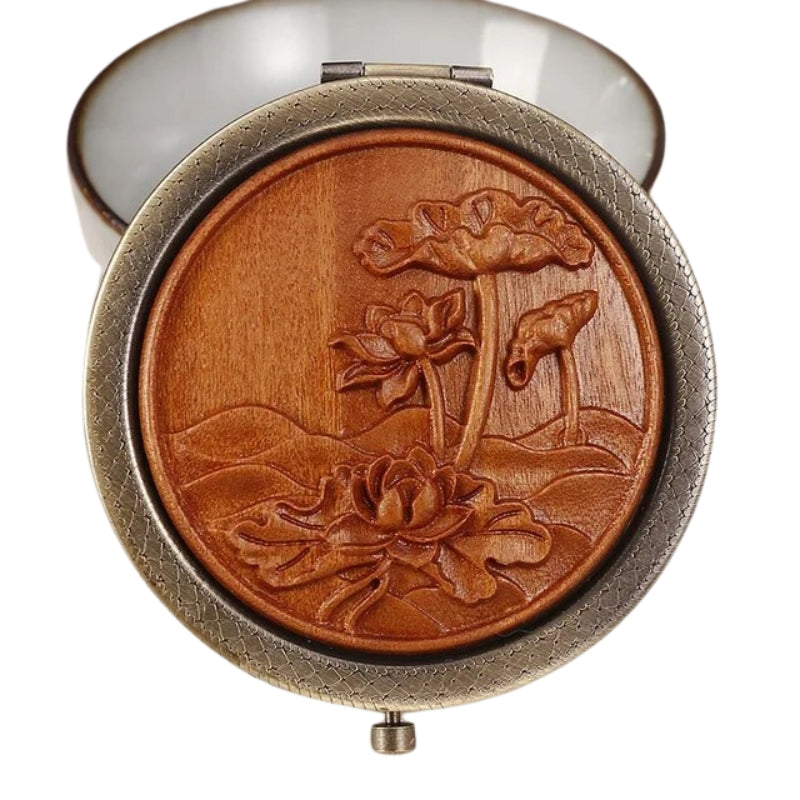 luxury women's pocket mirror - Brown - Model 5