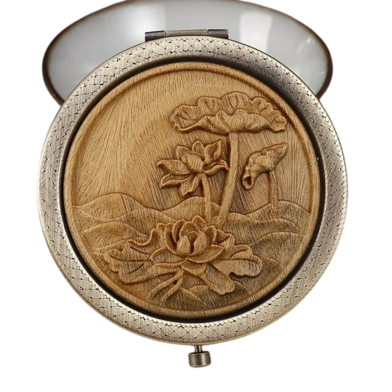luxury pocket mirror for women - Light Brown - Model 5