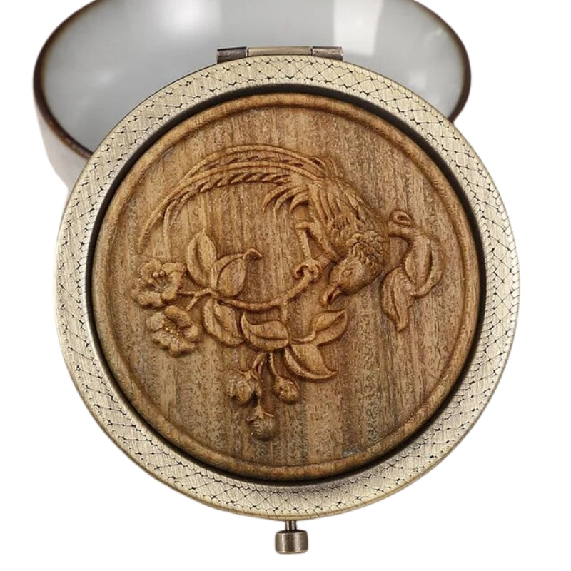 luxury pocket mirror - Light Brown - Model 2