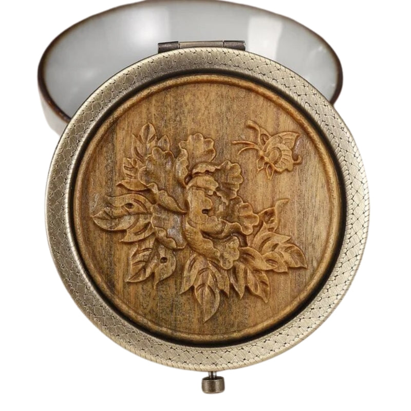luxury wooden mirror - Light Brown - Model 3