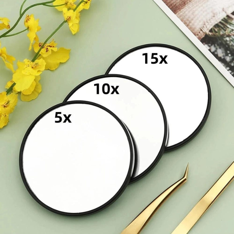 x15 magnifying pocket mirror - 5X - 10X - 15X
