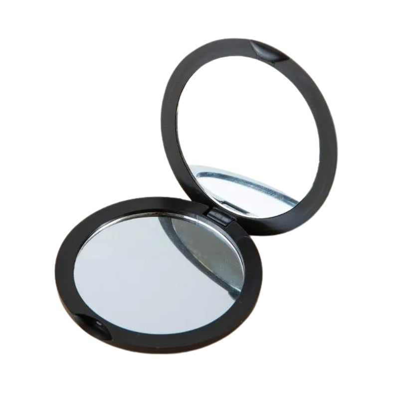 round pocket mirror - Black - Foldable