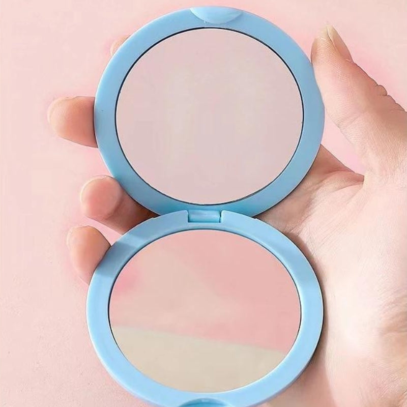pocket led makeup mirror - Yellow - Black - White - Purple - Pink - Fuchsia Pink - Orange - Green - Blue - Beige