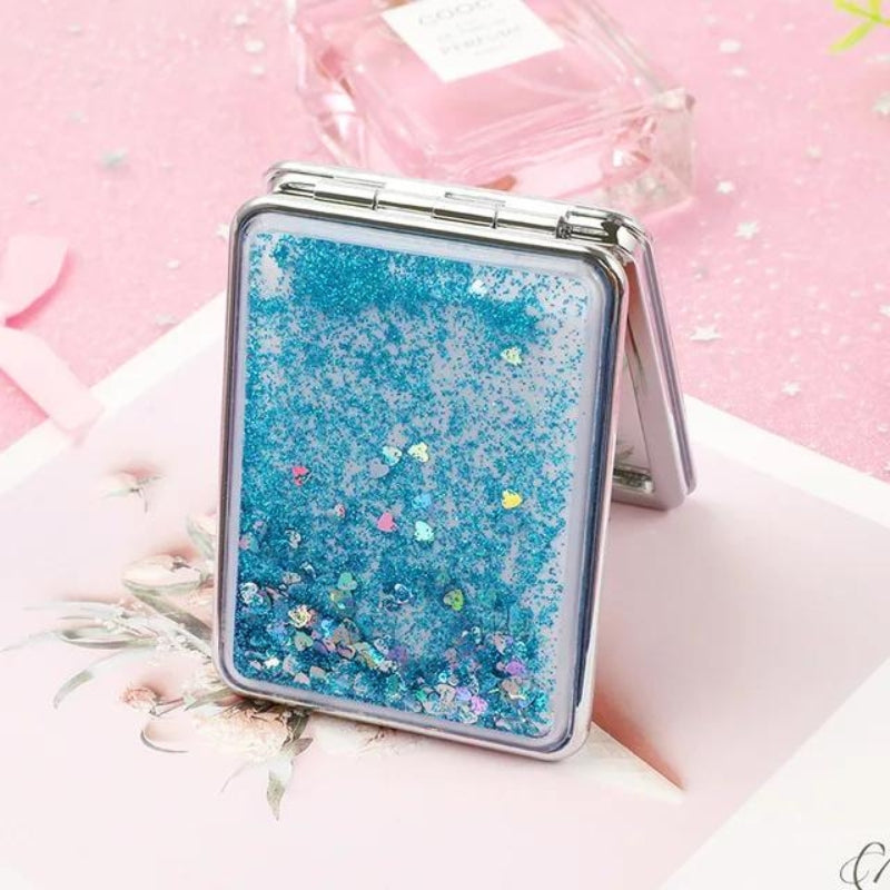 decorate-your-own pocket mirror - Blue - Square