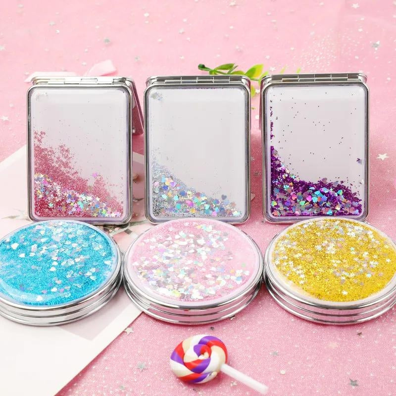 rectangular pocket mirror - Blue - Silver - Pink - Purple