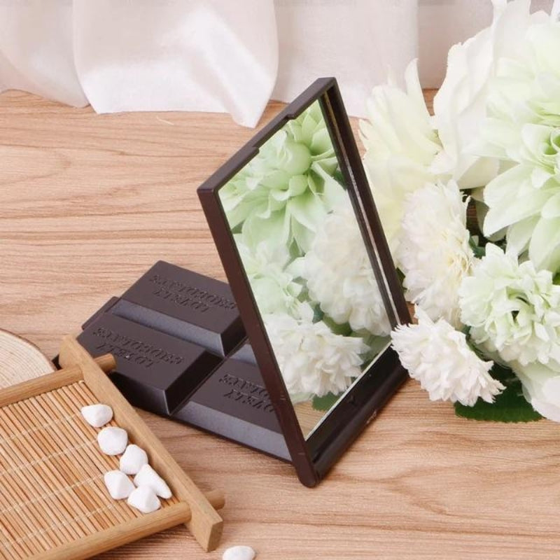 folding mirror - Light Brown - Dark Brown