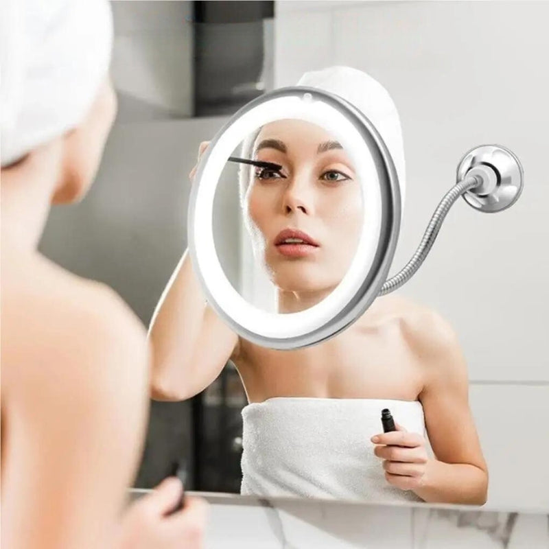 wall-mounted illuminated magnifying mirror - Flexible Mirror - Suction Cup Mirror
