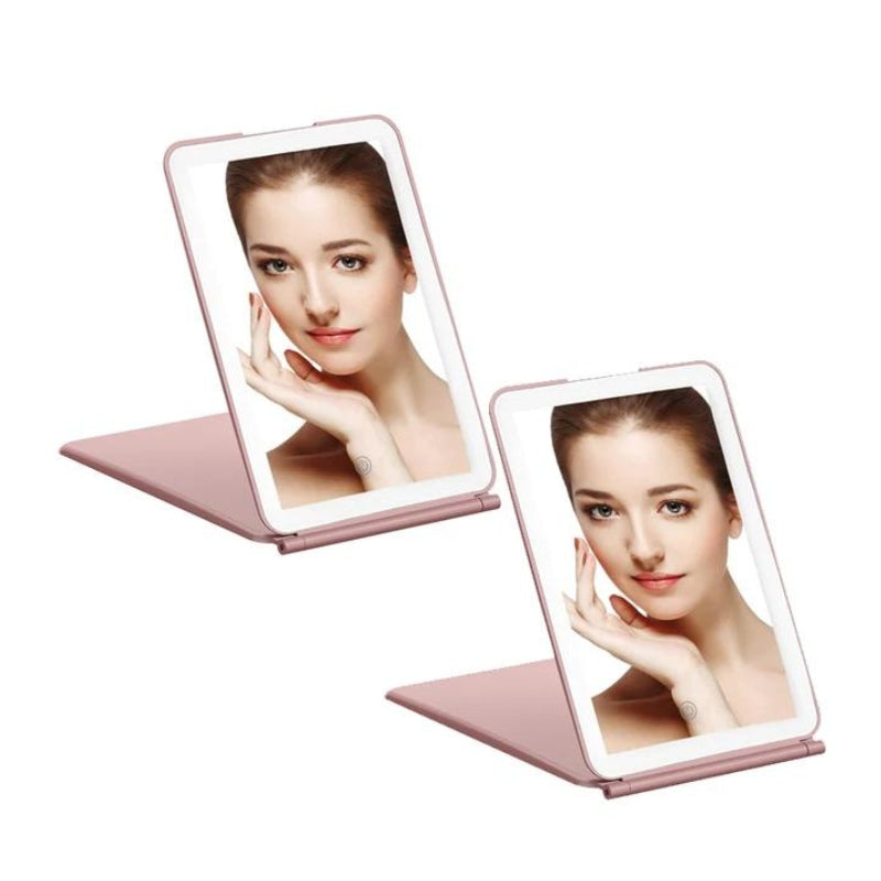 touch led mirror - Pink - 2 Pieces